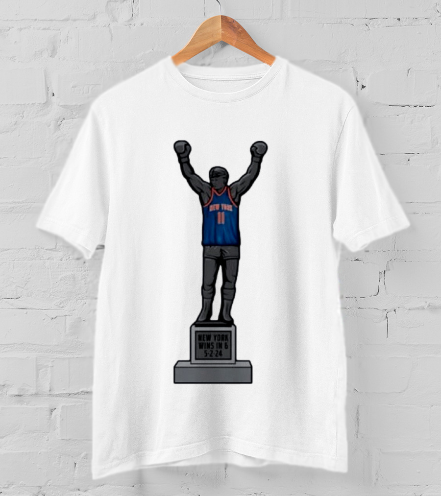 Jalen Brunson 11 New York Wins In 6 5 2 24 Bobblehead Knicks T-Shirt