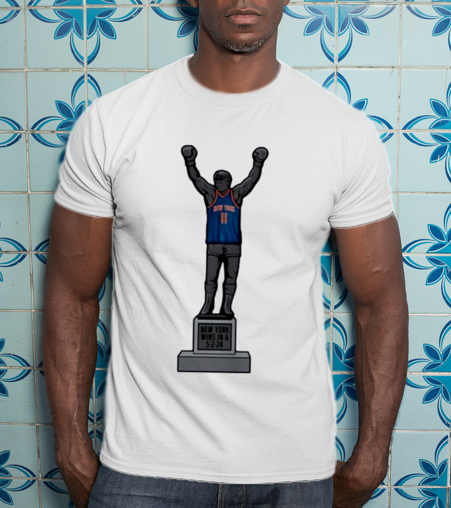 Jalen Brunson 11 New York Wins In 6 5 2 24 Bobblehead Knicks T-Shirt