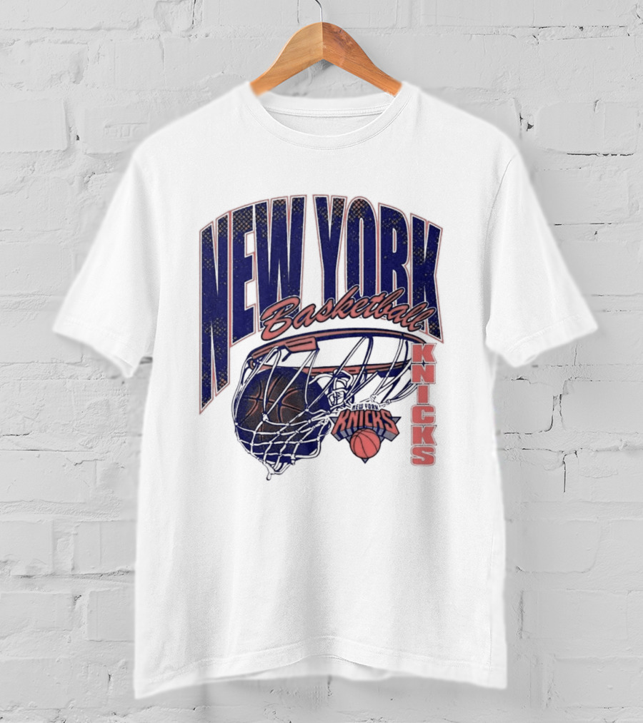 New York Basketball Knicks Net And Ball Swish T-Shirt