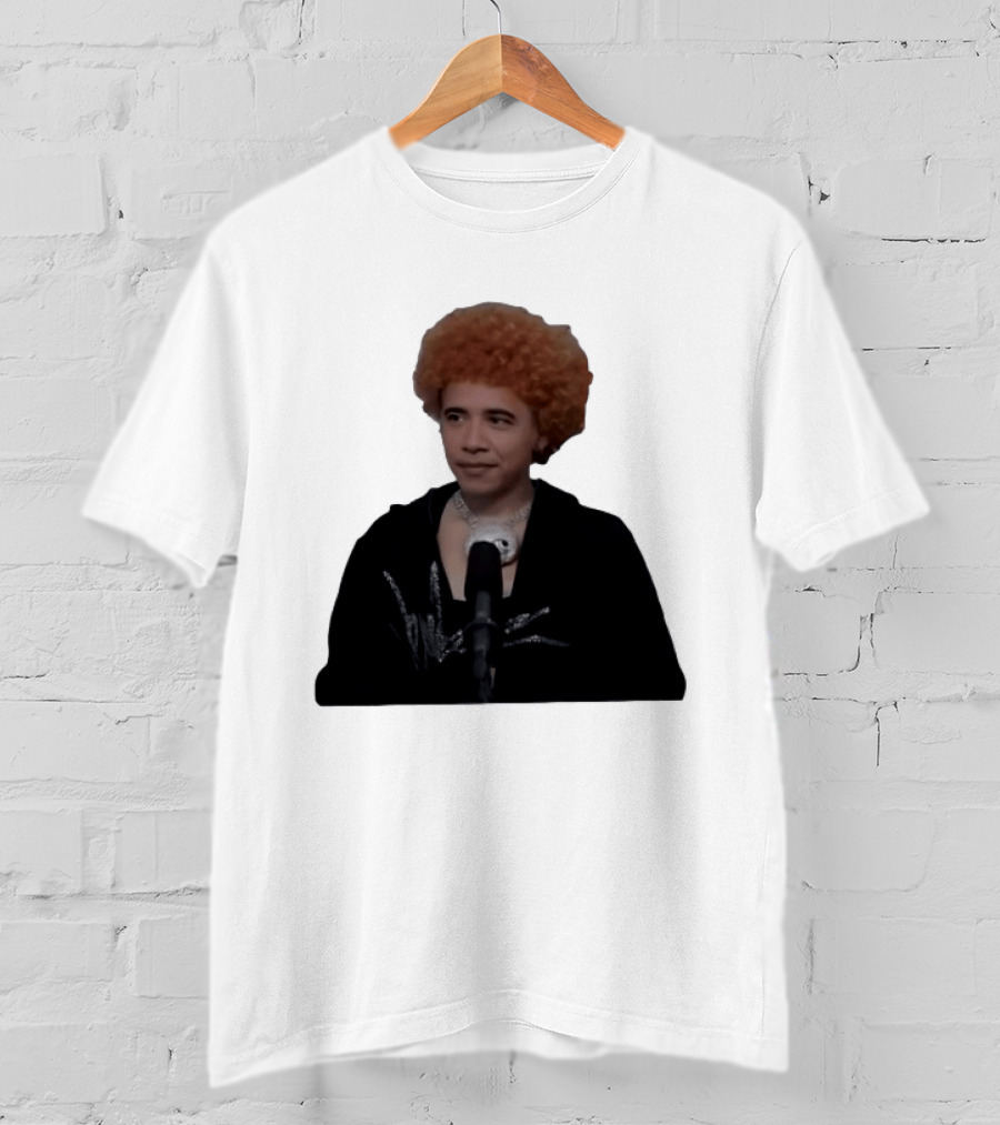 Obama Spice Meme Satirical Icon With Afro Wig T-Shirt