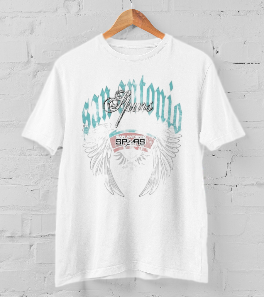 San Antonio Spurs Old English Classic Vintage Winged T-Shirt