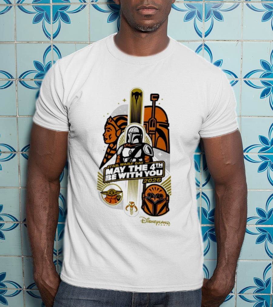 Star Wars Day May The 4th Be With You 2026 Ahsoka Mandalorian Grogu Celebration T-Shirt