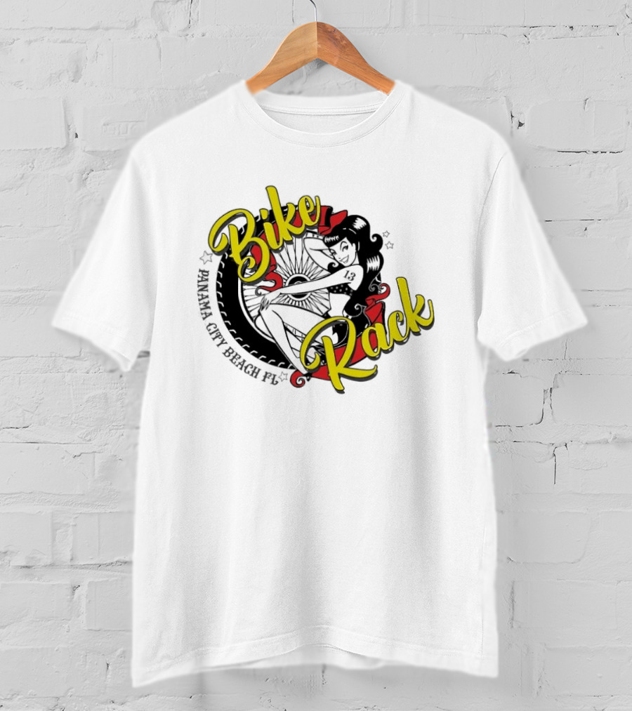The Bike Rack Panama City Beach Florida Vintage Cycling T-Shirt