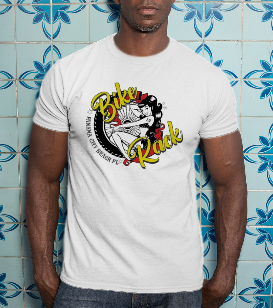 The Bike Rack Panama City Beach Florida Vintage Cycling T-Shirt