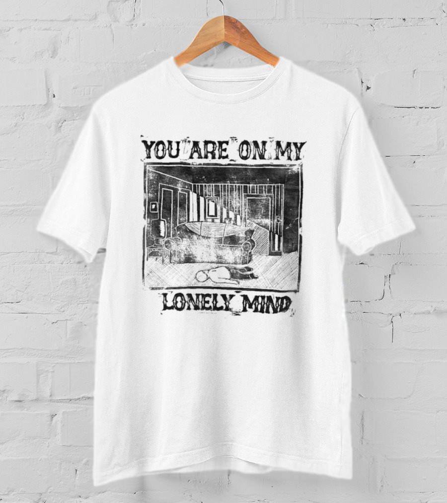 You Are On My Lonely Mind Vintage Country House Scene T-Shirt