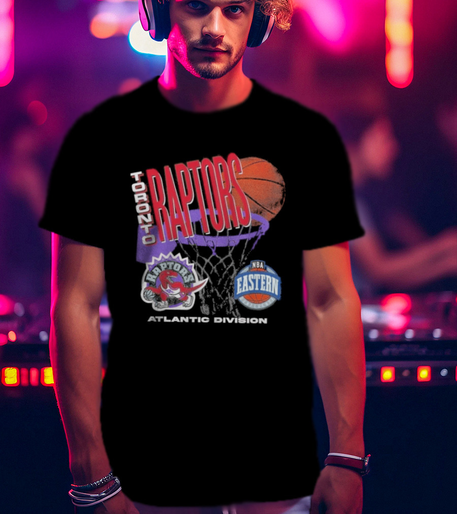 Toronto Raptors 90s Hardwood Classics Atlantic Division Eastern Basketball T-Shirt