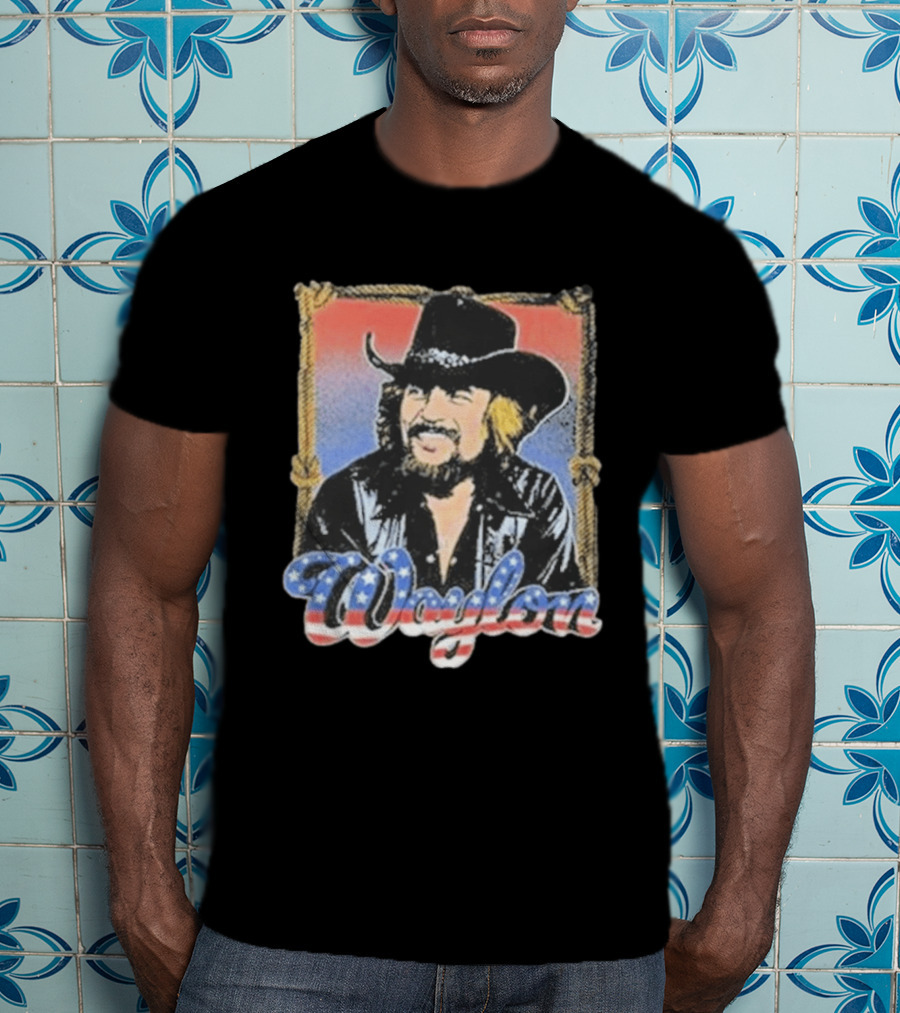Waylon Jennings Cowboy Americana Country Music Legend T-Shirt