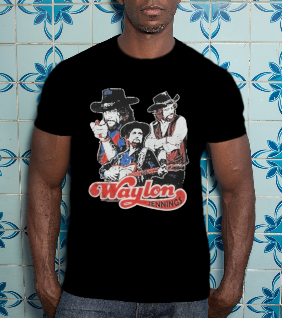 Waylon Jennings Cowboy Trio T-Shirt