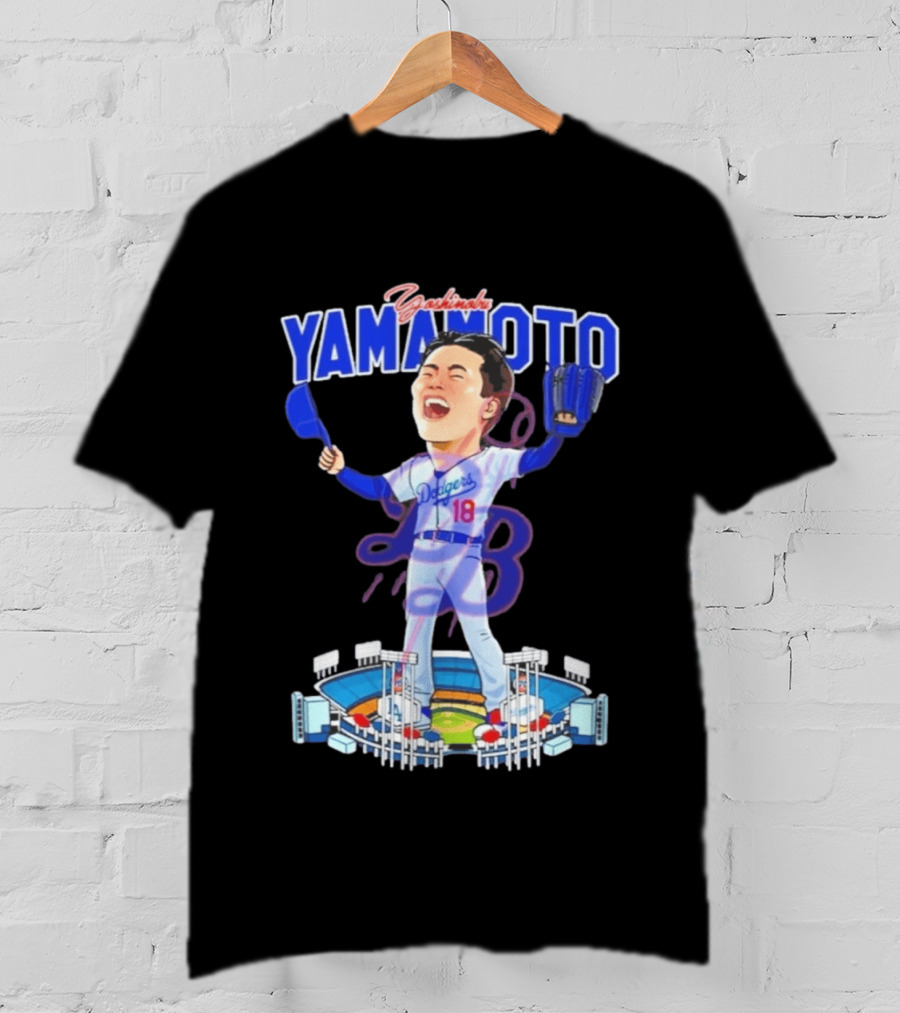 Celebrating Yamamoto Dodgers Baseball Victory T-Shirt