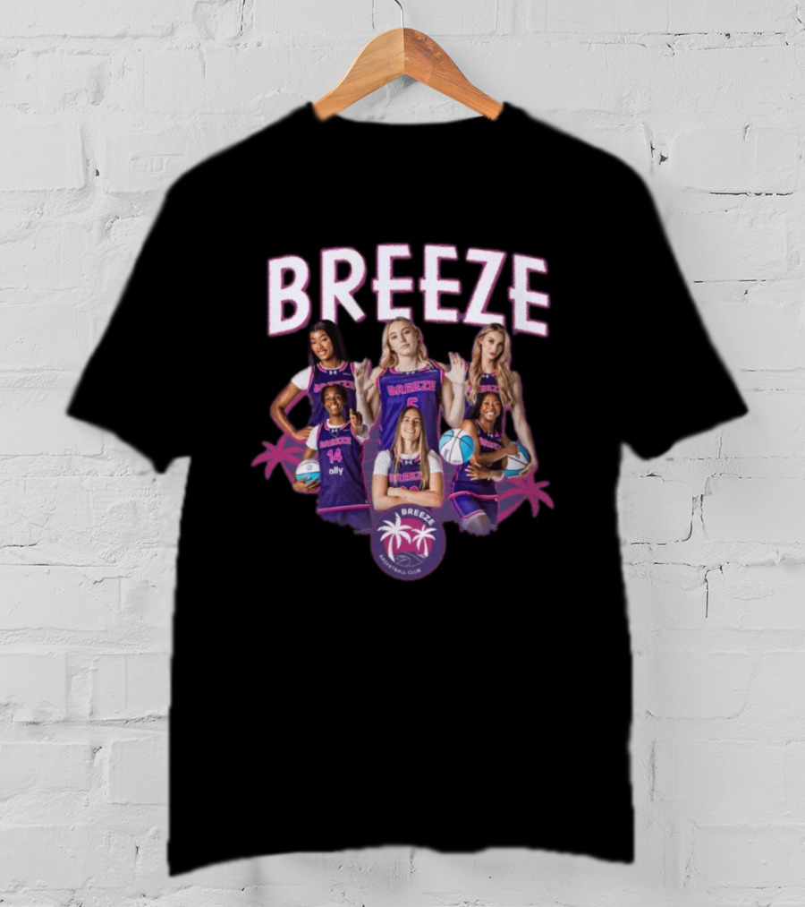 Breeze Basketball Club Team Players Palm Trees T-Shirt