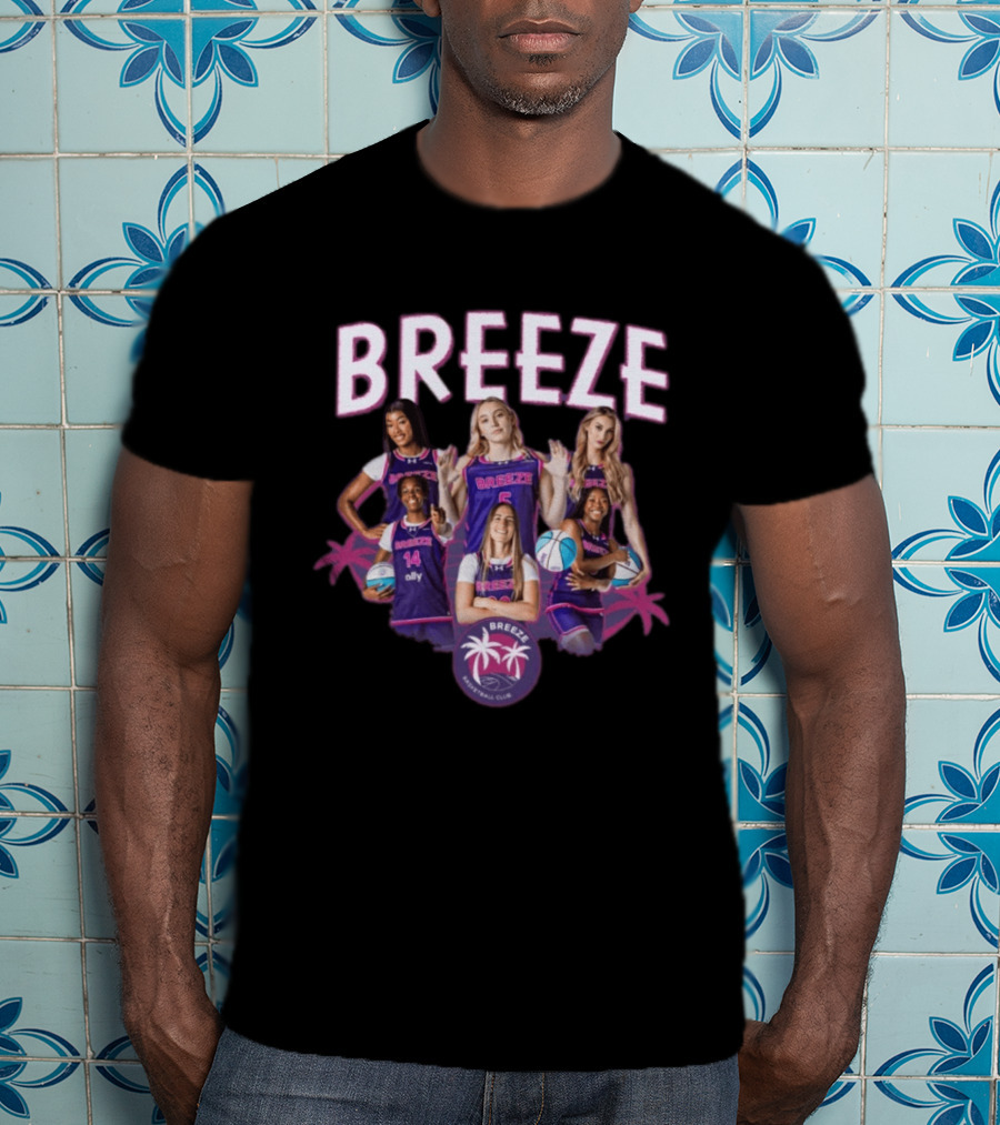 Breeze Basketball Club Team Players Palm Trees T-Shirt