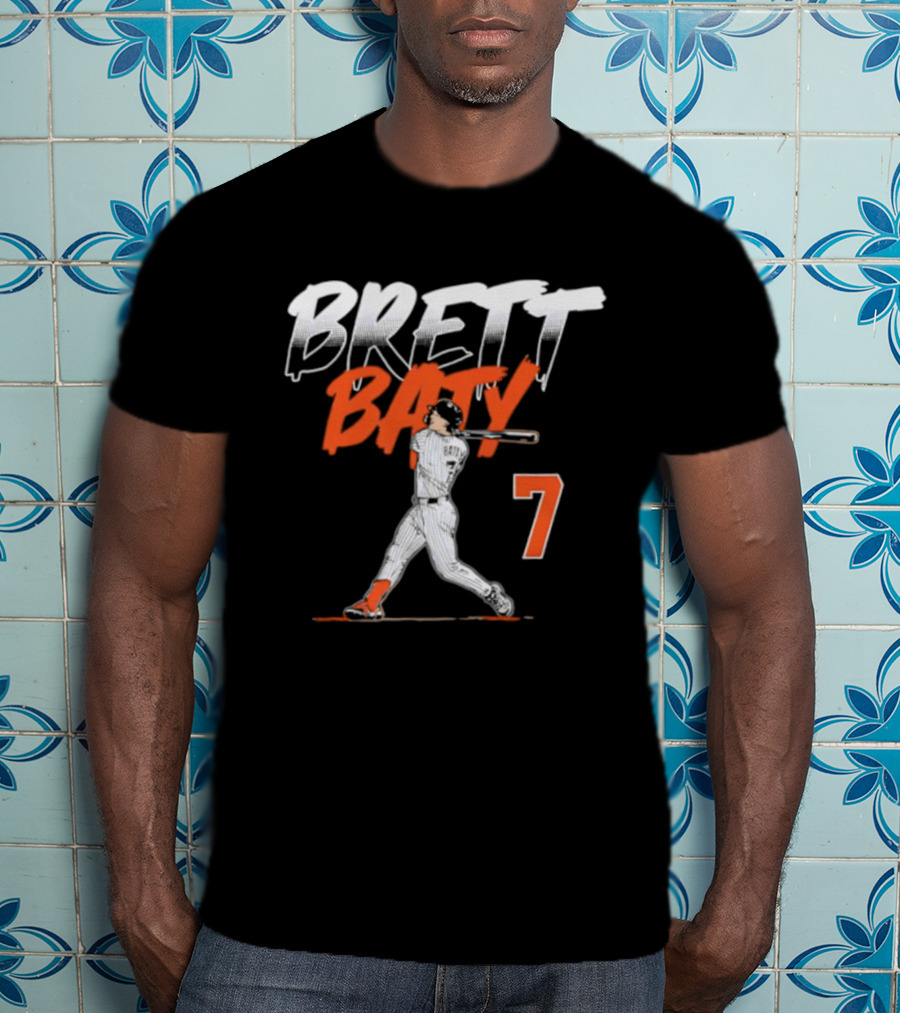 Brett Baty 7 New York Mets Slugger Swing T-Shirt