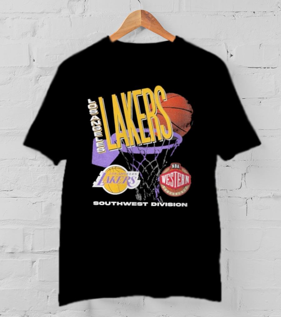 Los Angeles Lakers Southwest Division 90s Basketball Western Conference T-Shirt