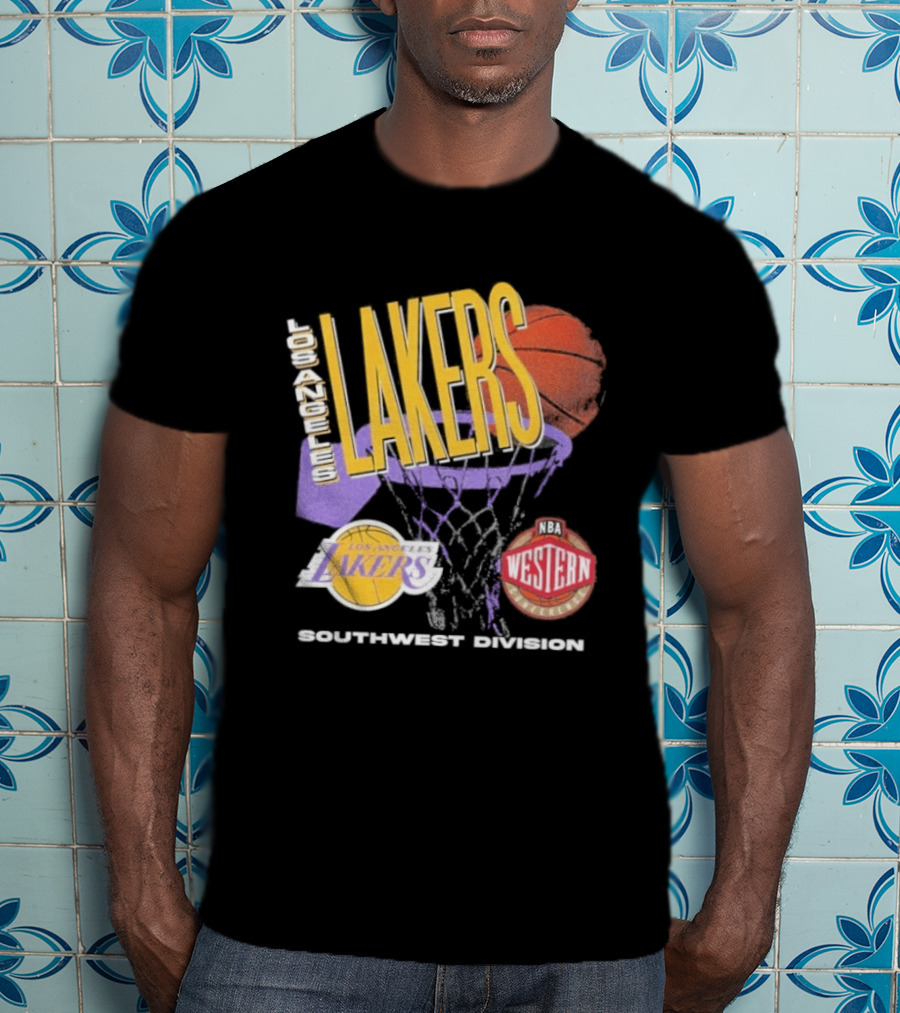 Los Angeles Lakers Southwest Division 90s Basketball Western Conference T-Shirt