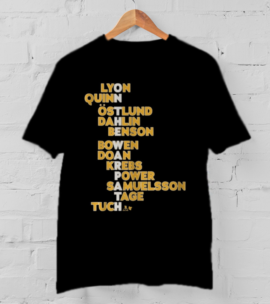 Buffalo Hockey On The Warpath Lyon Quinn Östlund Dahlin Benson Buffalo 2026 T-Shirt