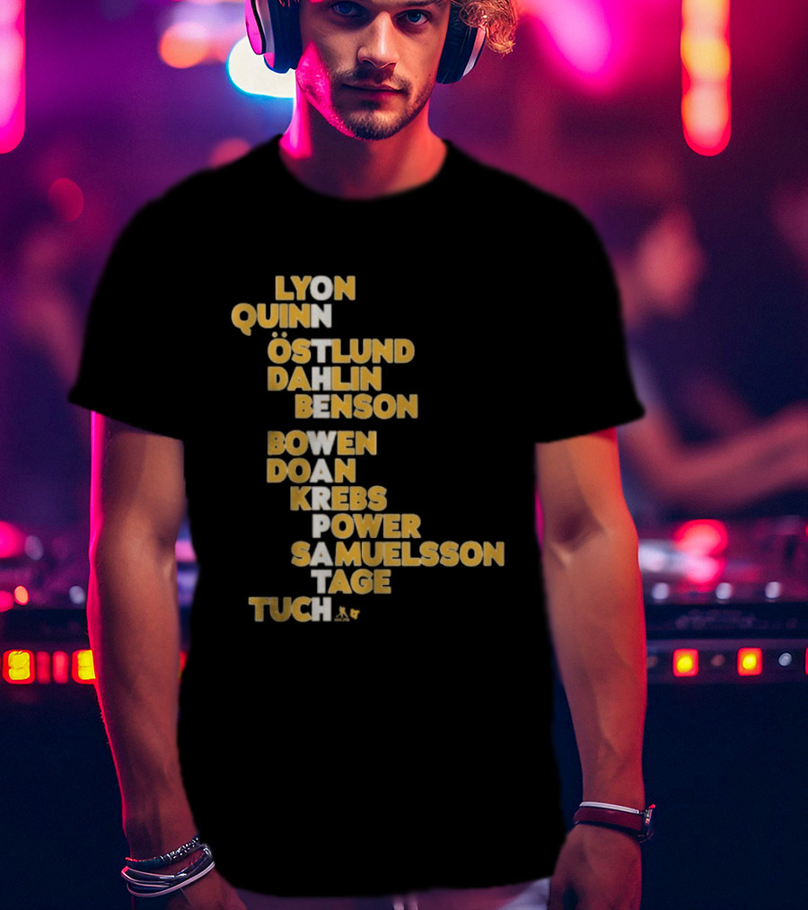 Buffalo Hockey On The Warpath Lyon Quinn Östlund Dahlin Benson Buffalo 2026 T-Shirt