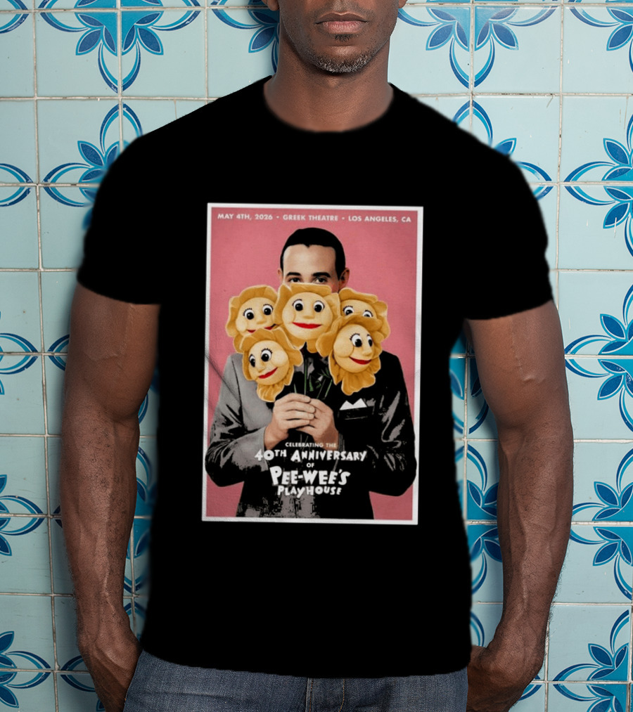 Celebrating The 40th Anniversary Of Pee Wee's Playhouse May 4th 2026 Greek Theatre Los Angeles CA T-Shirt