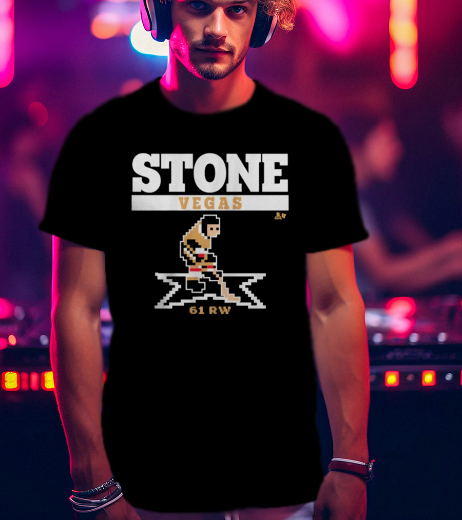 Stone Vegas Hockey 61 RW Pixel T-Shirt
