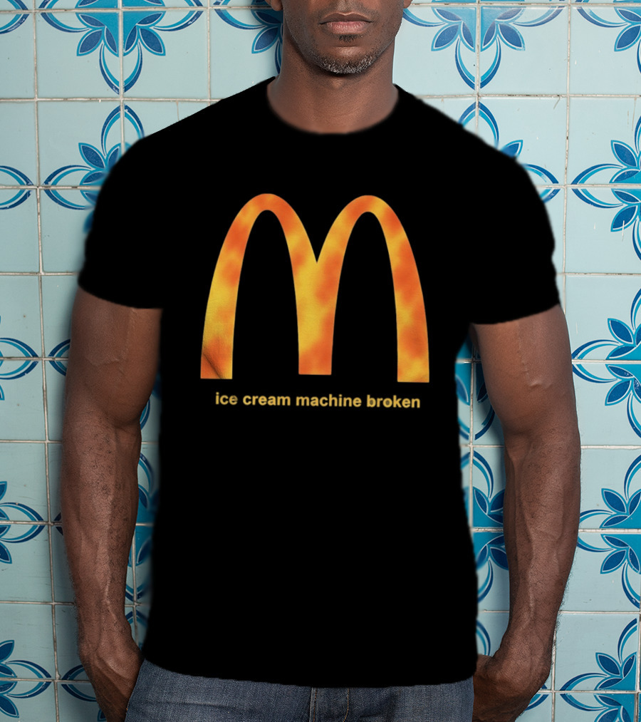 McDonald's Ice Cream Machine Broken Arches Yellow T-Shirt