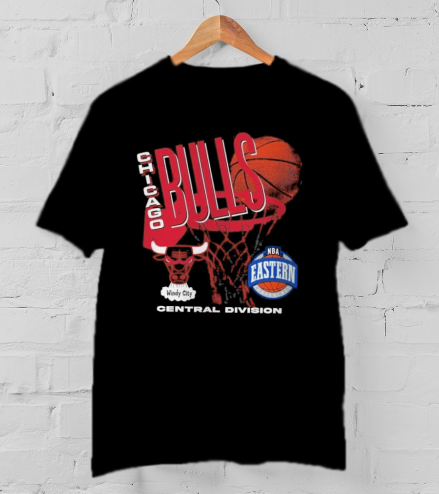 Chicago Bulls Eastern Conference Central Division Hardwood Classics 90s Basketball T-Shirt