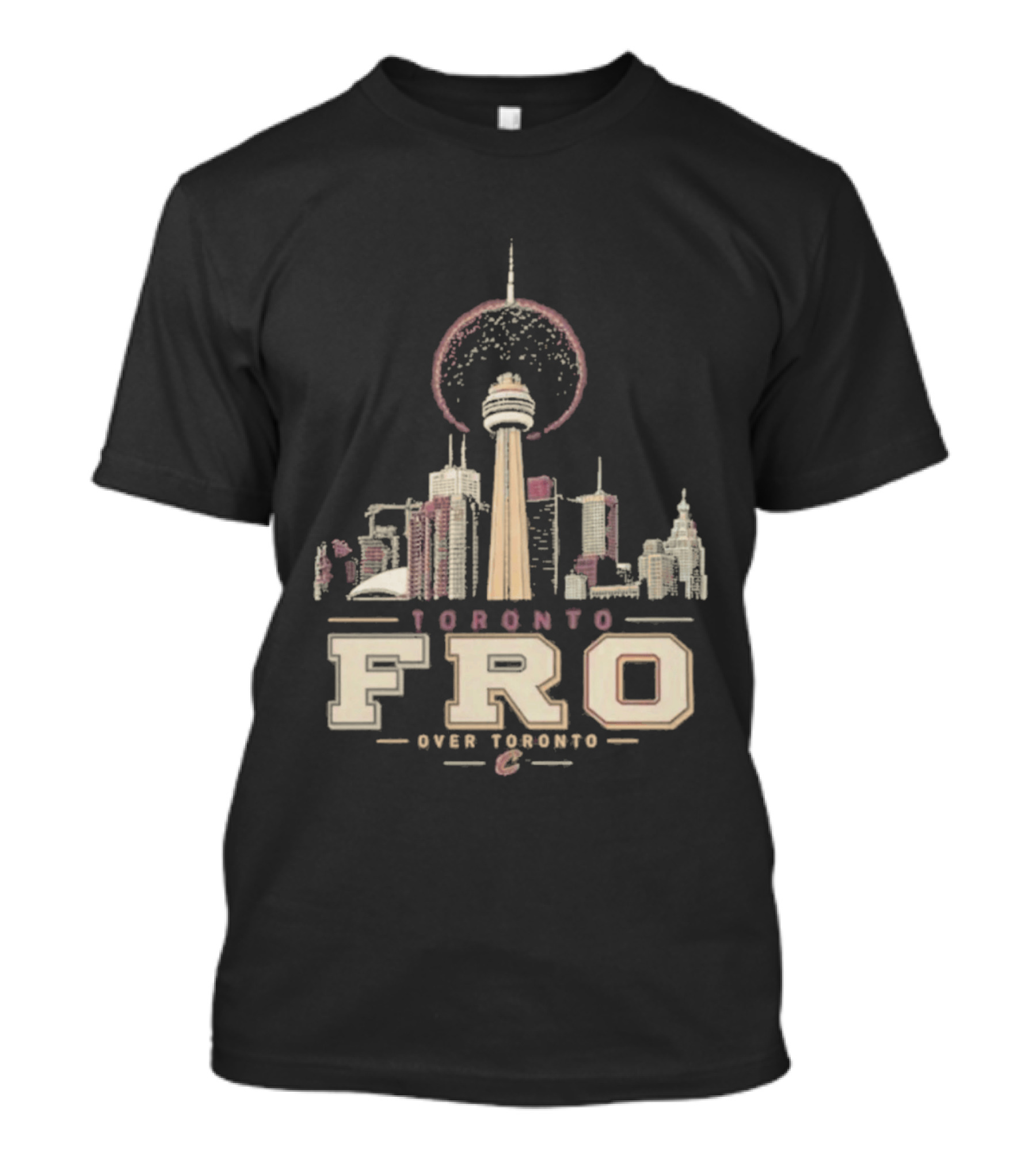 Toronto Fro Over Toronto Skyline Basketball Cleveland Cavaliers T-Shirt