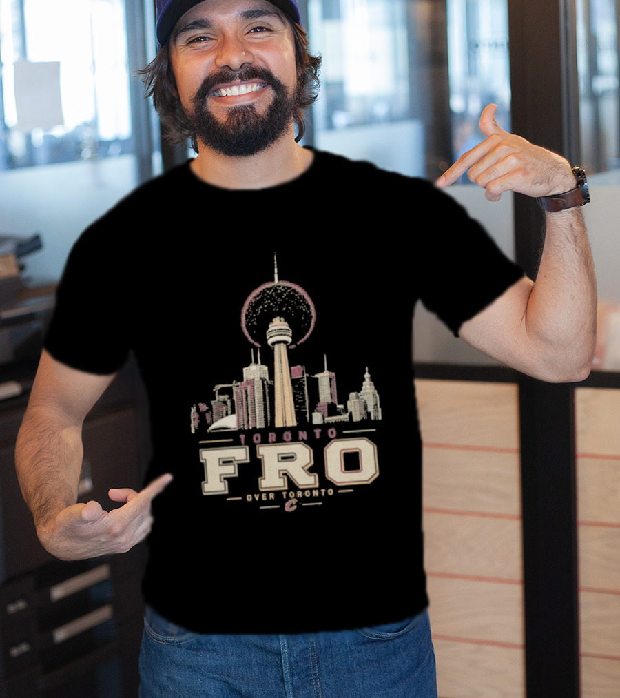 Toronto Fro Over Toronto Skyline Basketball Cleveland Cavaliers T-Shirt