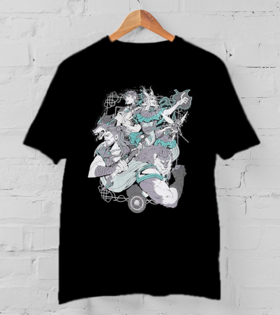 Critical Role Heroes Araman Soldiers Legendary Fantasy Characters T-Shirt