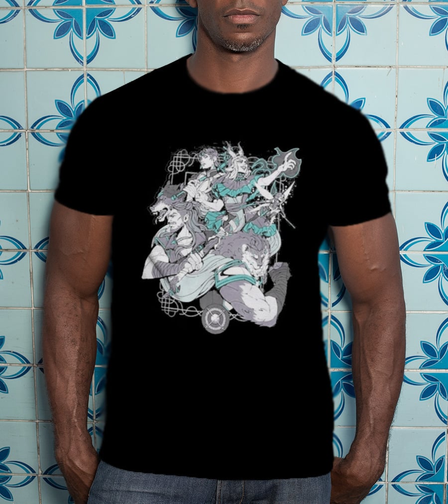 Critical Role Heroes Araman Soldiers Legendary Fantasy Characters T-Shirt