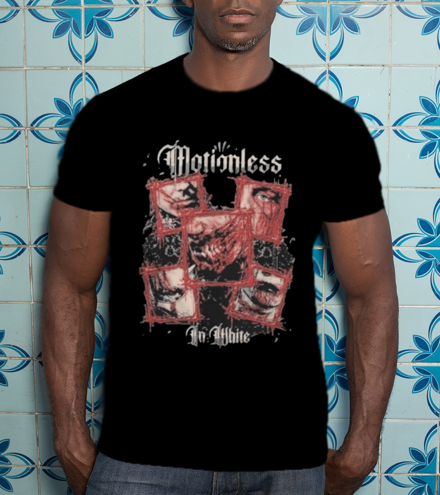 Motionless In White Torn By Time Collage T-Shirt