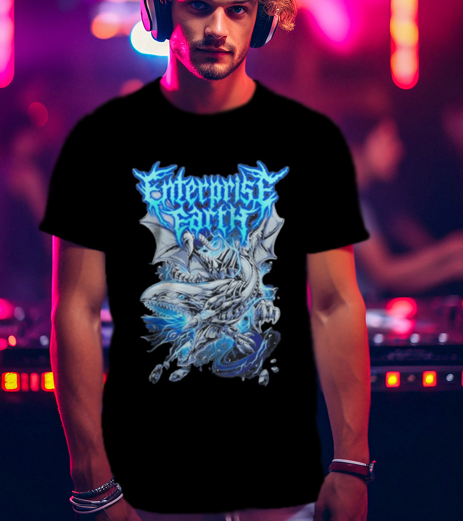 Enterprise Earth Blue Eyes White Dragon Fusion T-Shirt