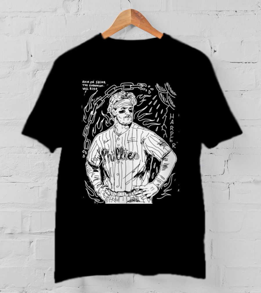 Paul Carpenter Bryce Harper Phillies Rain Or Shine The Snowman Will Rise T-Shirt