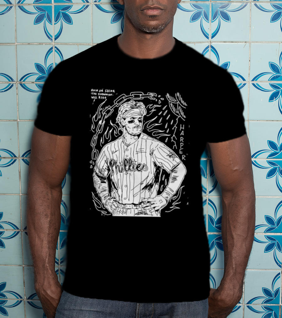 Paul Carpenter Bryce Harper Phillies Rain Or Shine The Snowman Will Rise T-Shirt