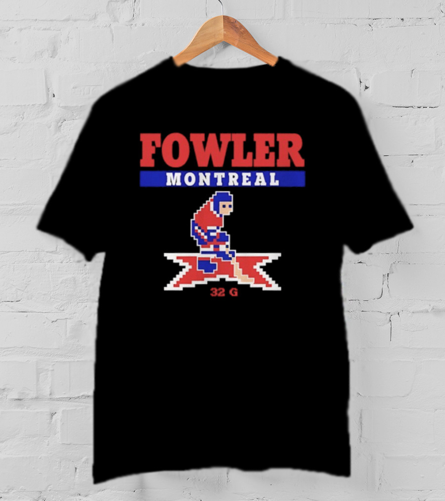 Fowler Montreal 32 G Pixel Hockey Player T-Shirt