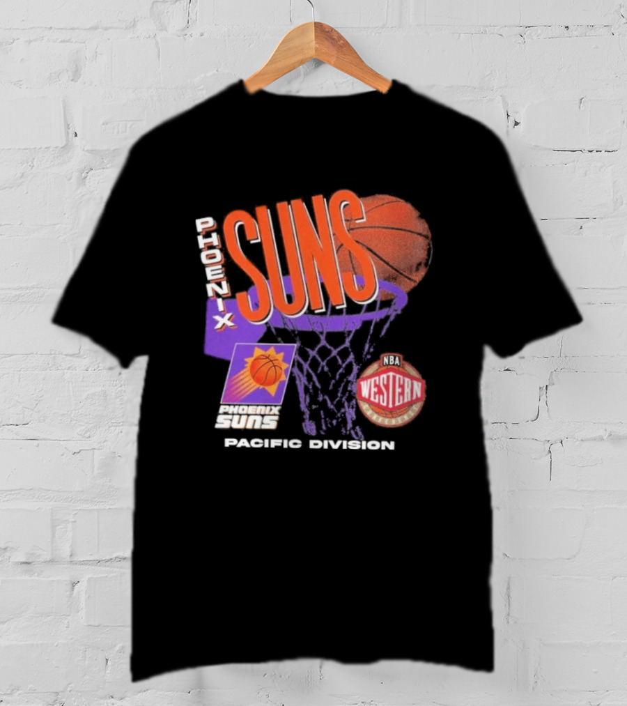 Phoenix Suns 90s Hardwood Classics Pacific Division NBA Western Conference T-Shirt