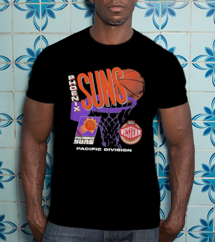 Phoenix Suns 90s Hardwood Classics Pacific Division NBA Western Conference T-Shirt