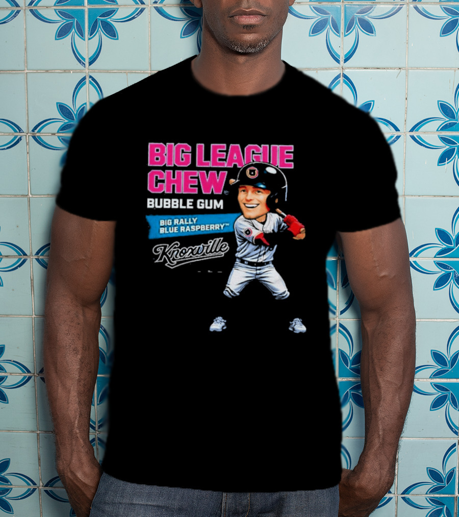 Big League Chew Bubble Gum Big Rally Blue Raspberry Knoxville Smokies T-Shirt
