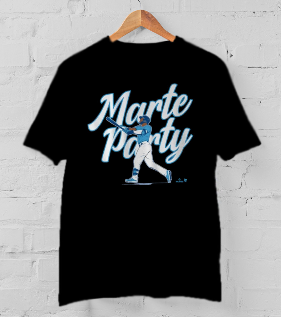Marte Party Starling KC Baseball Celebration T-Shirt