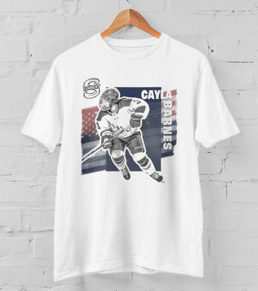 Cayla Barnes Ice Hockey Team PWHL 2026 Blue Red T-Shirt