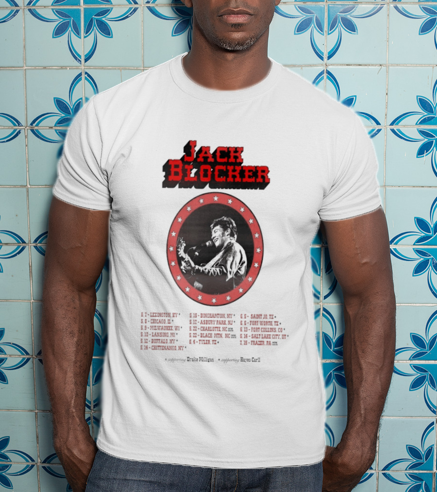 Jack Blocker 2026 Tour Live In Concert Event With Red Stars T-Shirt