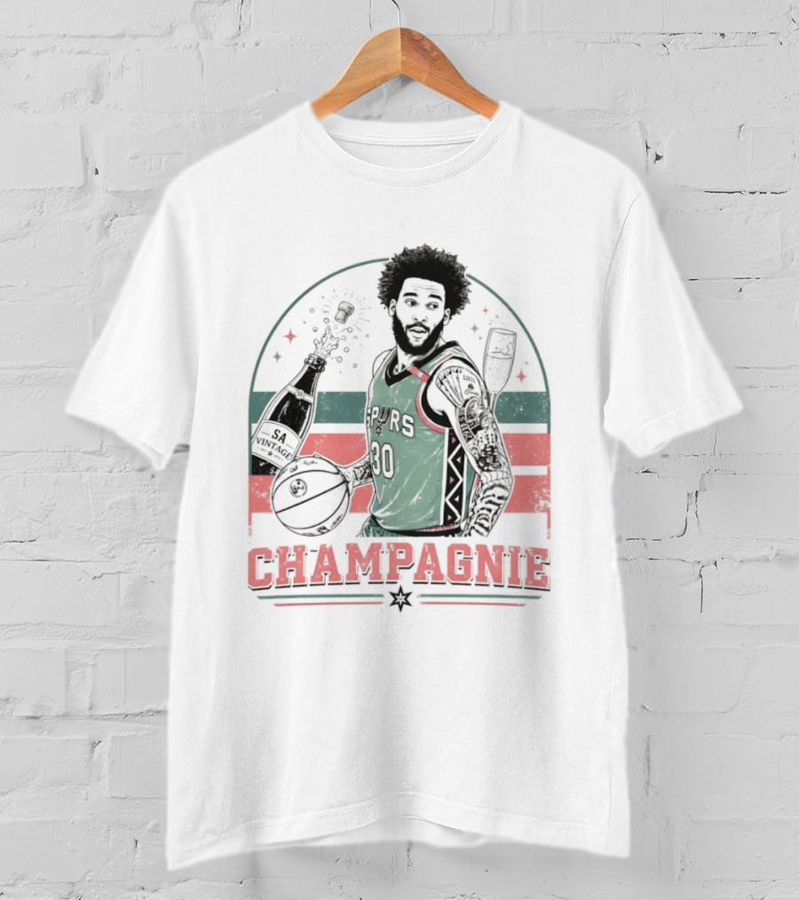 Julian Champagnie San Antonio Spurs Basketball 90s T-Shirt
