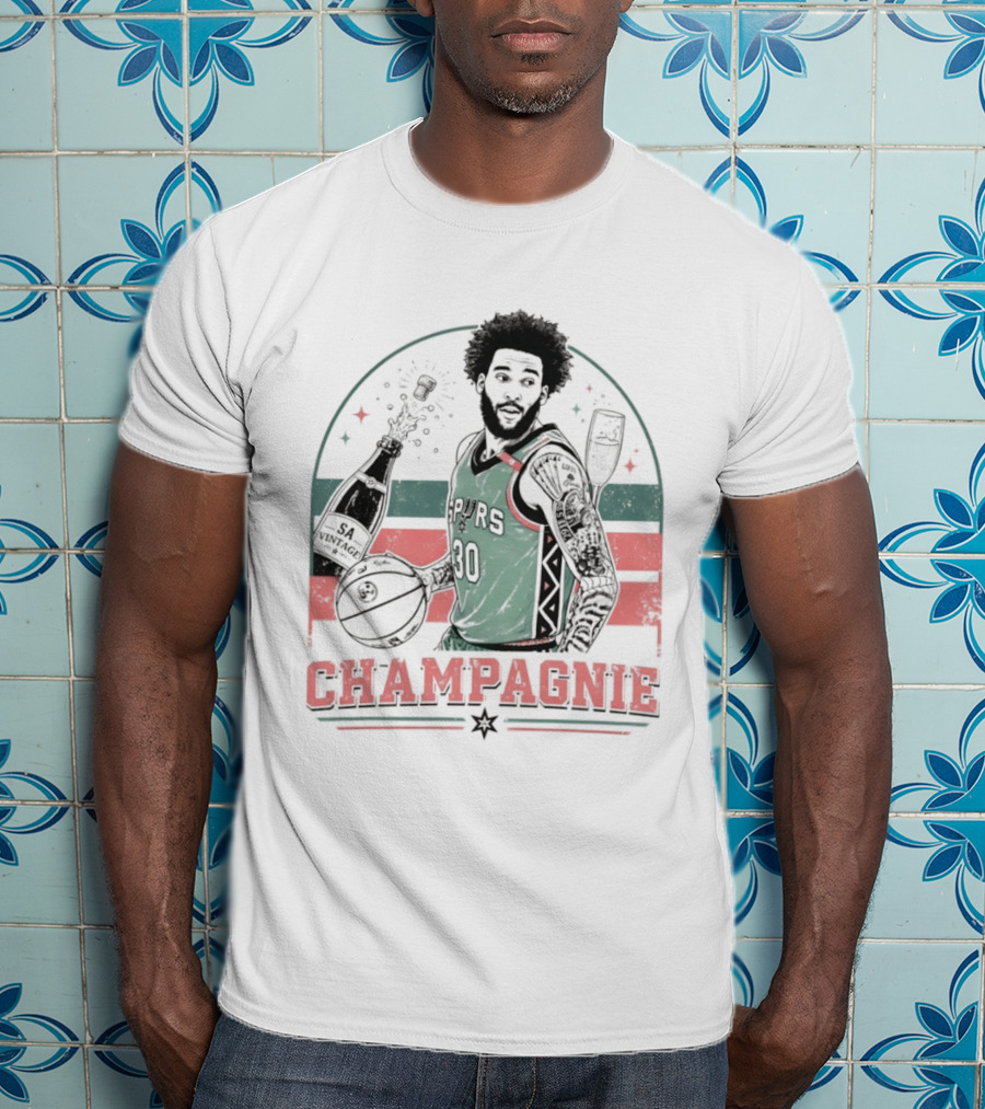 Julian Champagnie San Antonio Spurs Basketball 90s T-Shirt