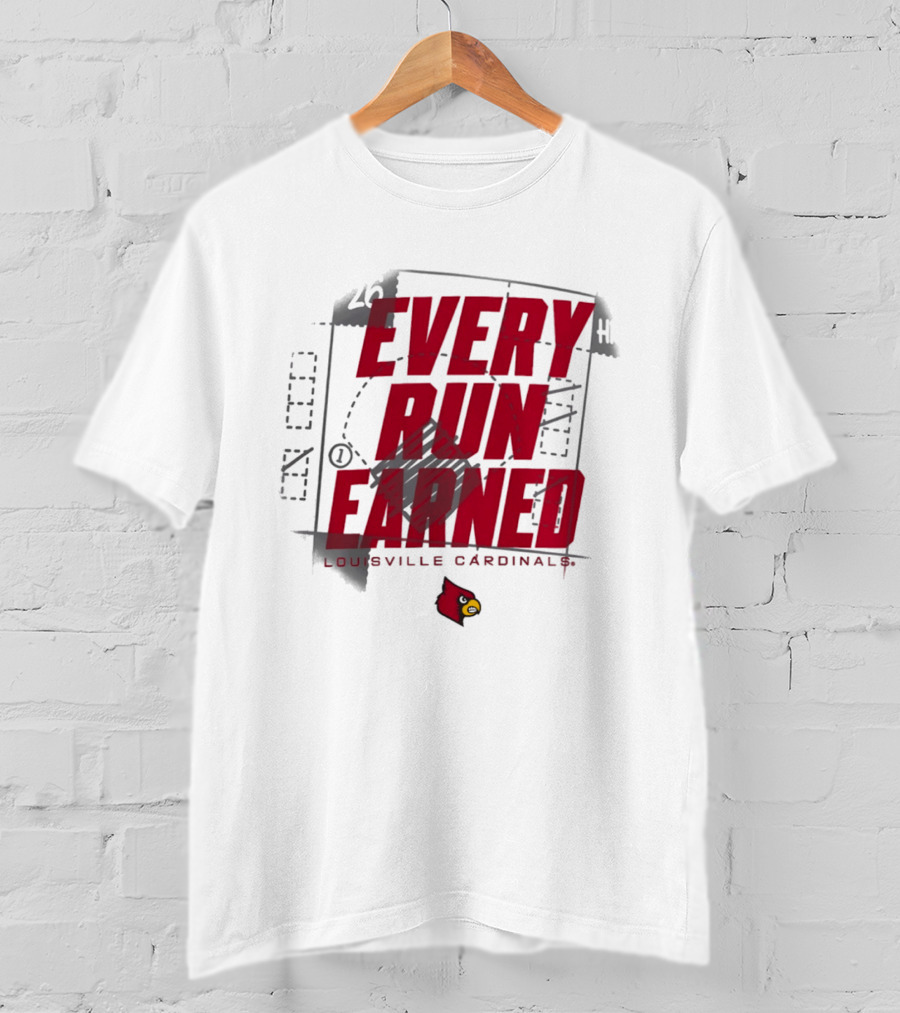 Louisville Cardinals Every Run Earned 2026 Postseason Dugout T-Shirt