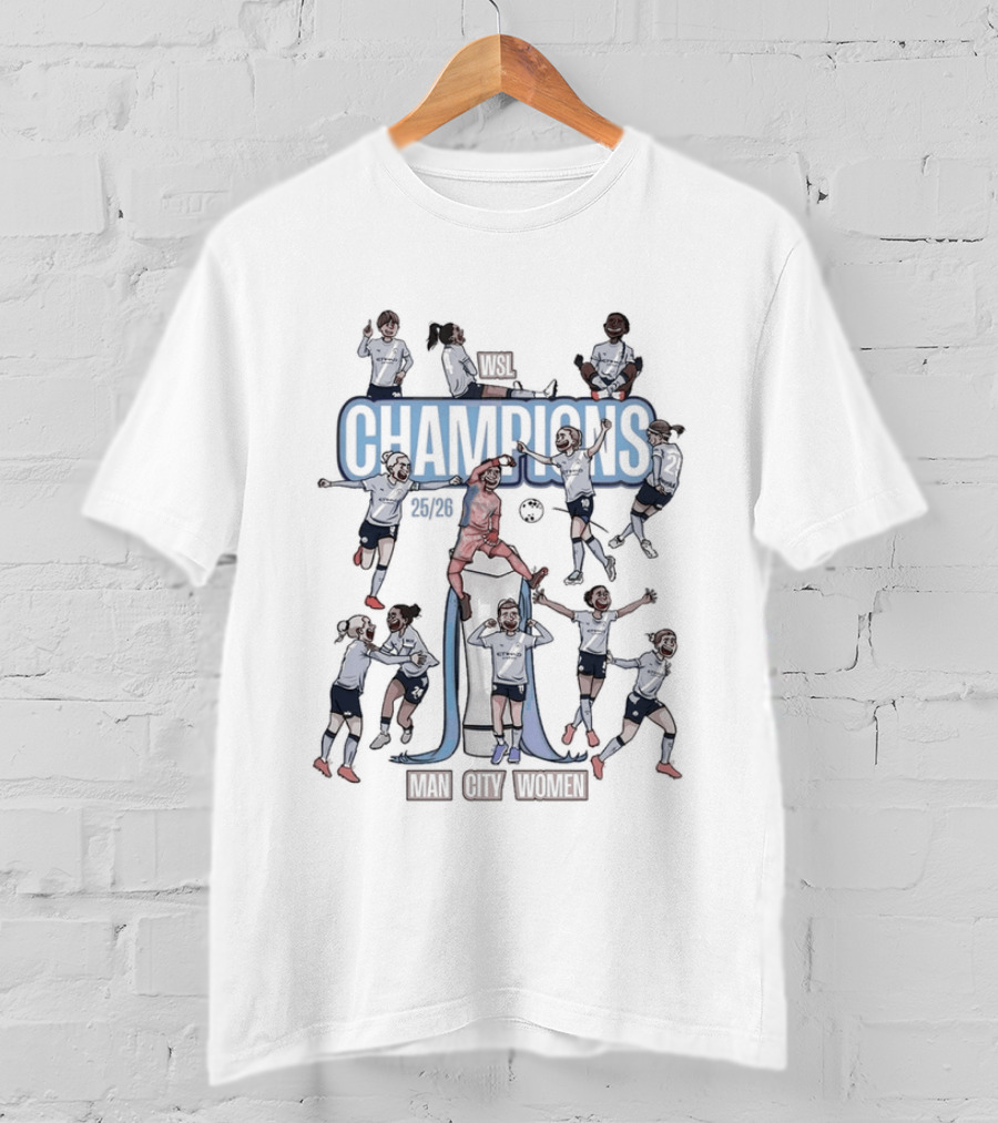 WSL Champions 2025 2026 Man City Women T-Shirt