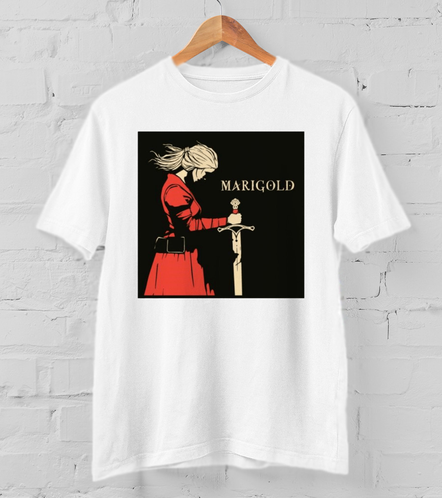 Marigold Witch Bolt Warrior Woman With Sword T-Shirt