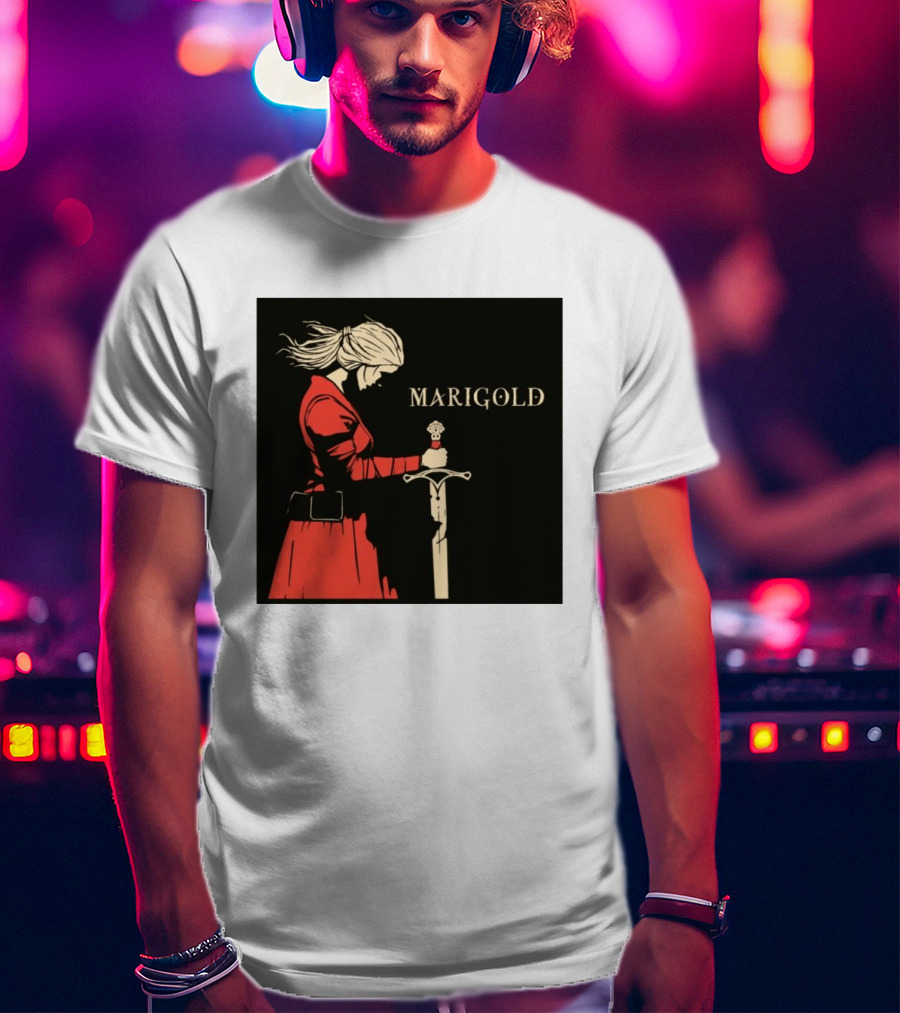 Marigold Witch Bolt Warrior Woman With Sword T-Shirt