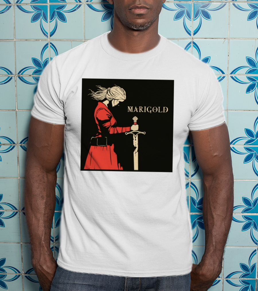 Marigold Witch Bolt Warrior Woman With Sword T-Shirt