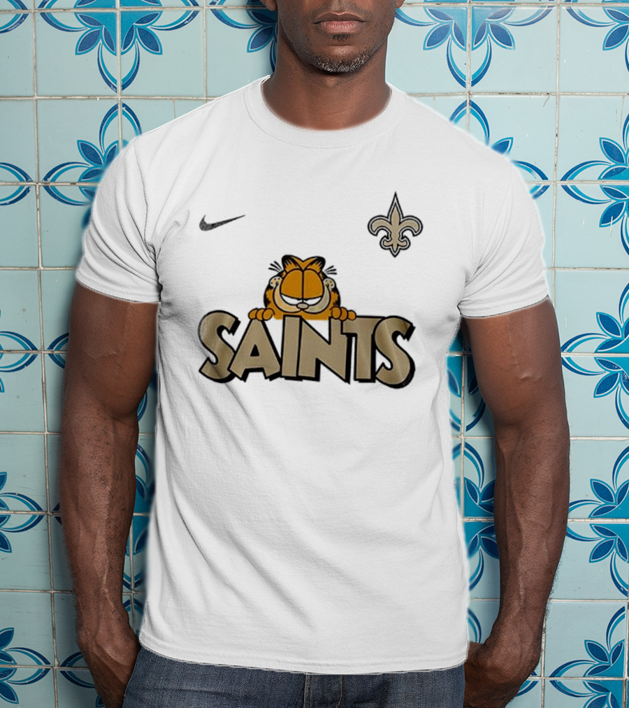New Orleans Saints Garfield Nike Fleur De Lis T-Shirt