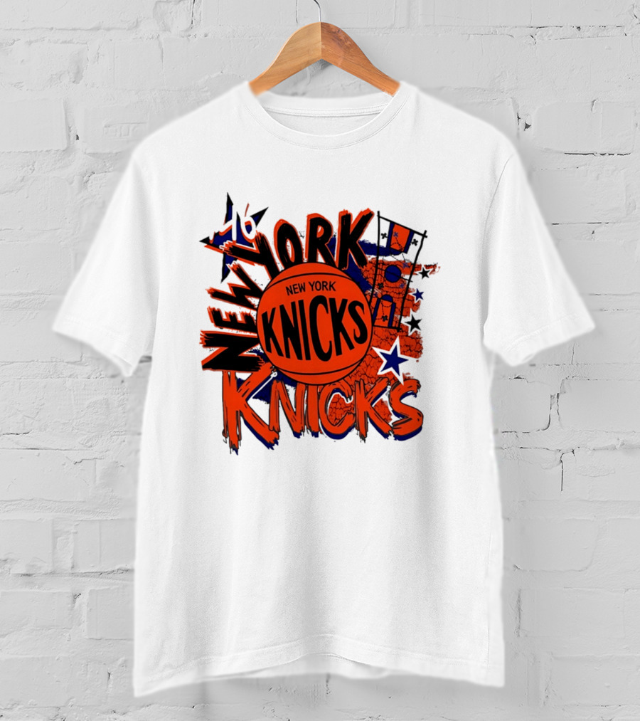New York Knicks Hardwood Classics Play By Play Vintage Team Basketball T-Shirt