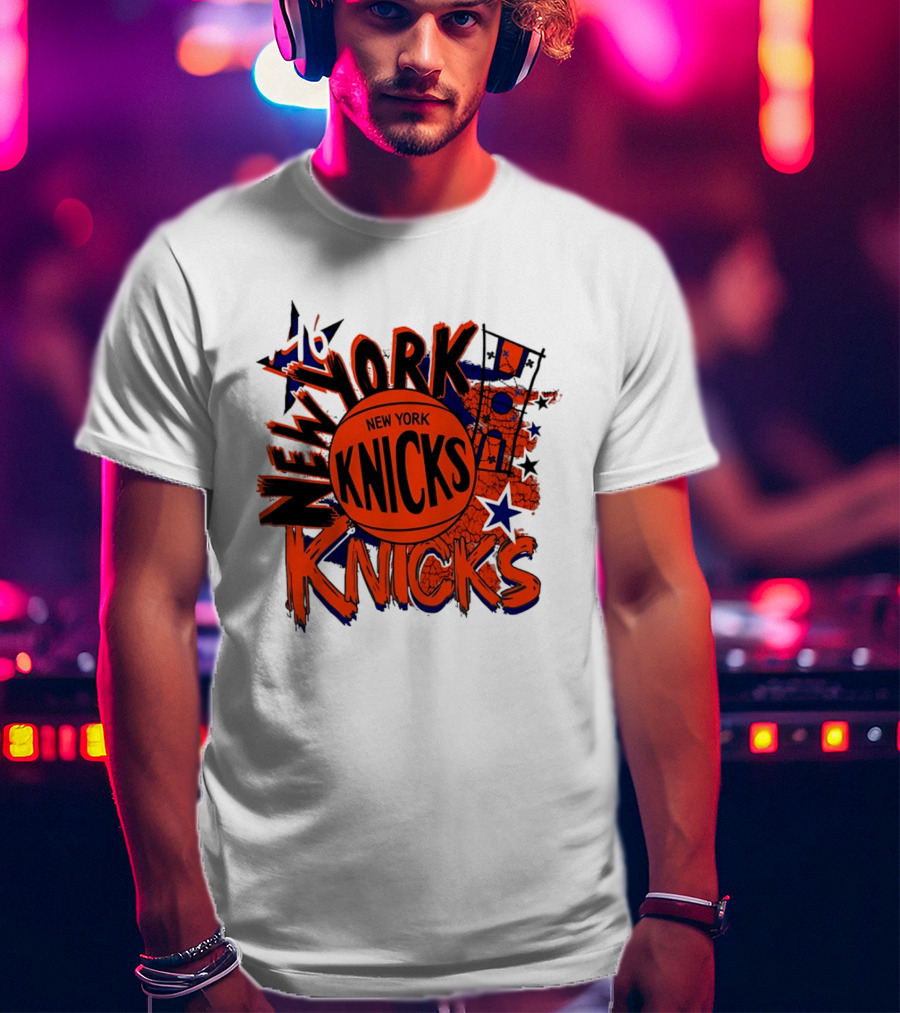 New York Knicks Hardwood Classics Play By Play Vintage Team Basketball T-Shirt
