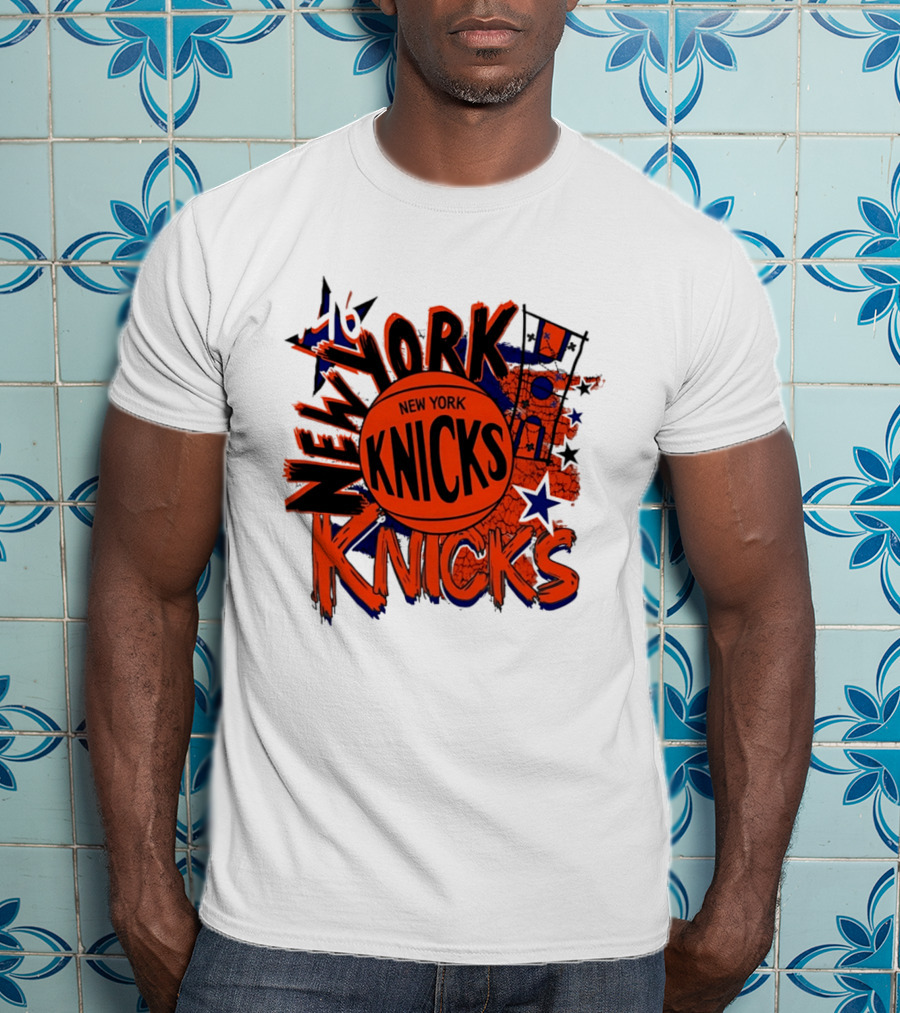 New York Knicks Hardwood Classics Play By Play Vintage Team Basketball T-Shirt